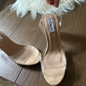 Steve Madden PVC clear heels size 7.5